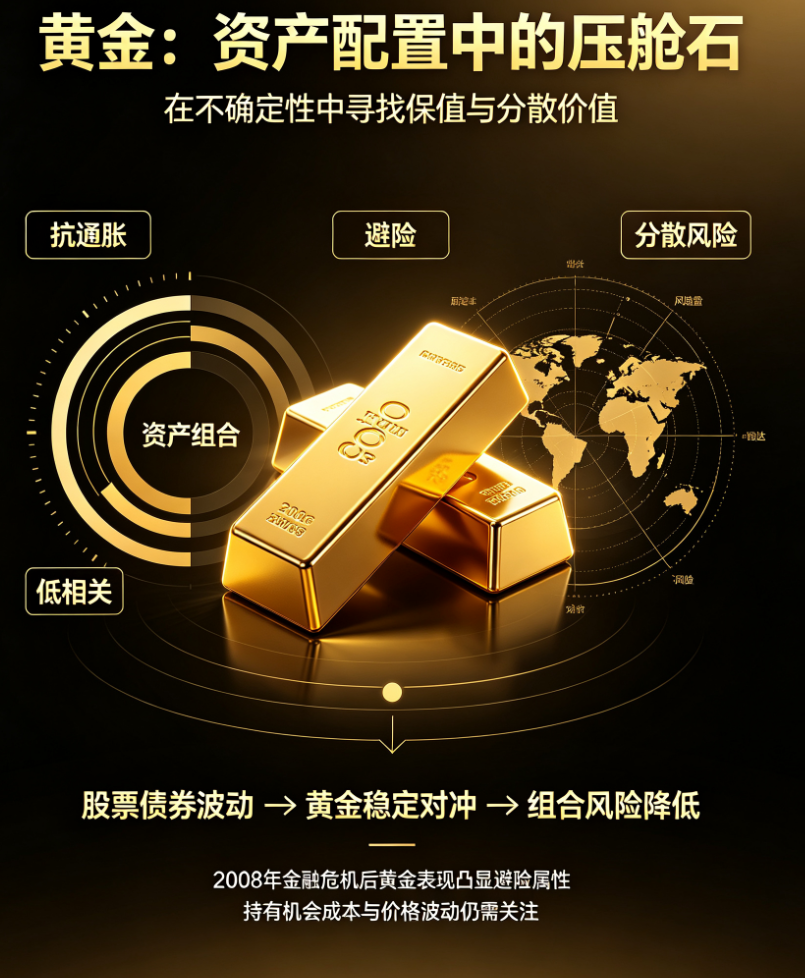Illustration of gold and asset allocation