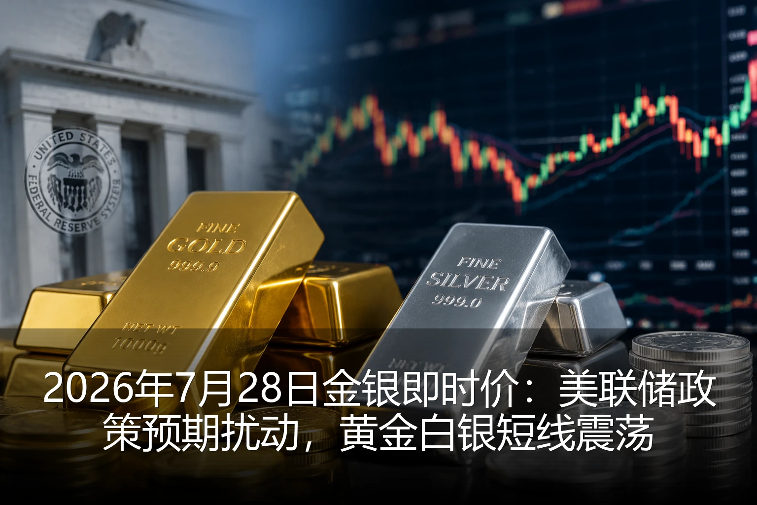 2026年7月28日金银即时价：美联储政策预期扰动，黄金白银短线震荡