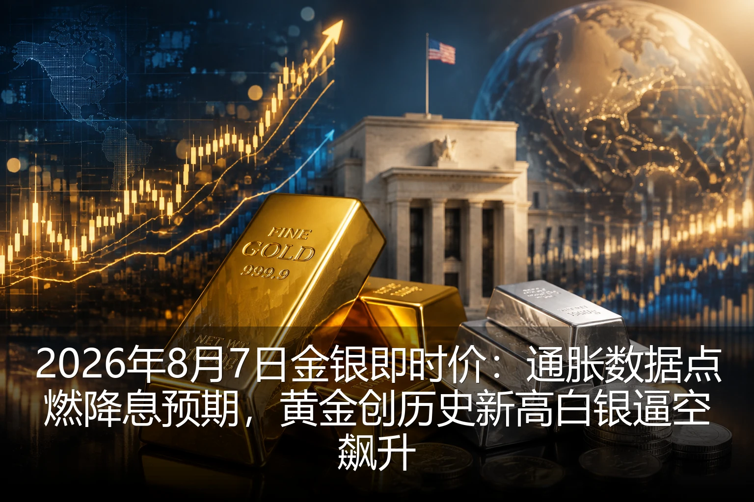 2026年8月7日金银即时价：通胀数据点燃降息预期，黄金创历史新高白银逼空飙升