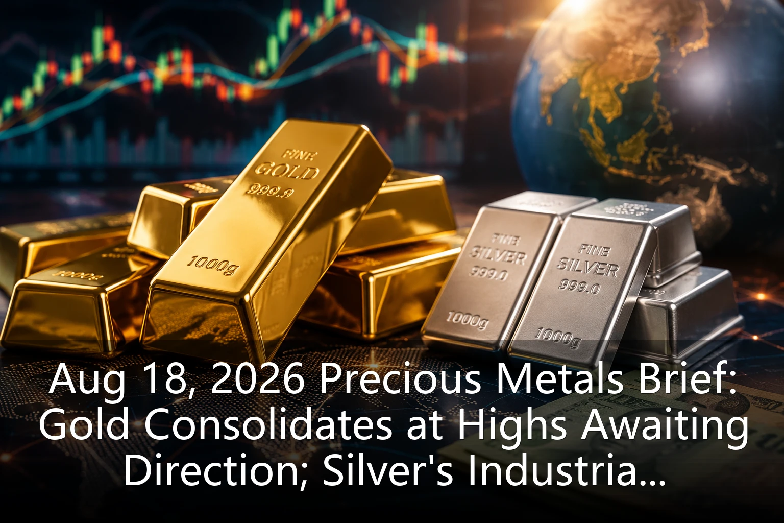 Aug 18, 2026 Precious Metals Brief: Gold Consolidates at Highs Awaiting Direction; Silver's Industrial Awakening Boosts Dhaka Premiums