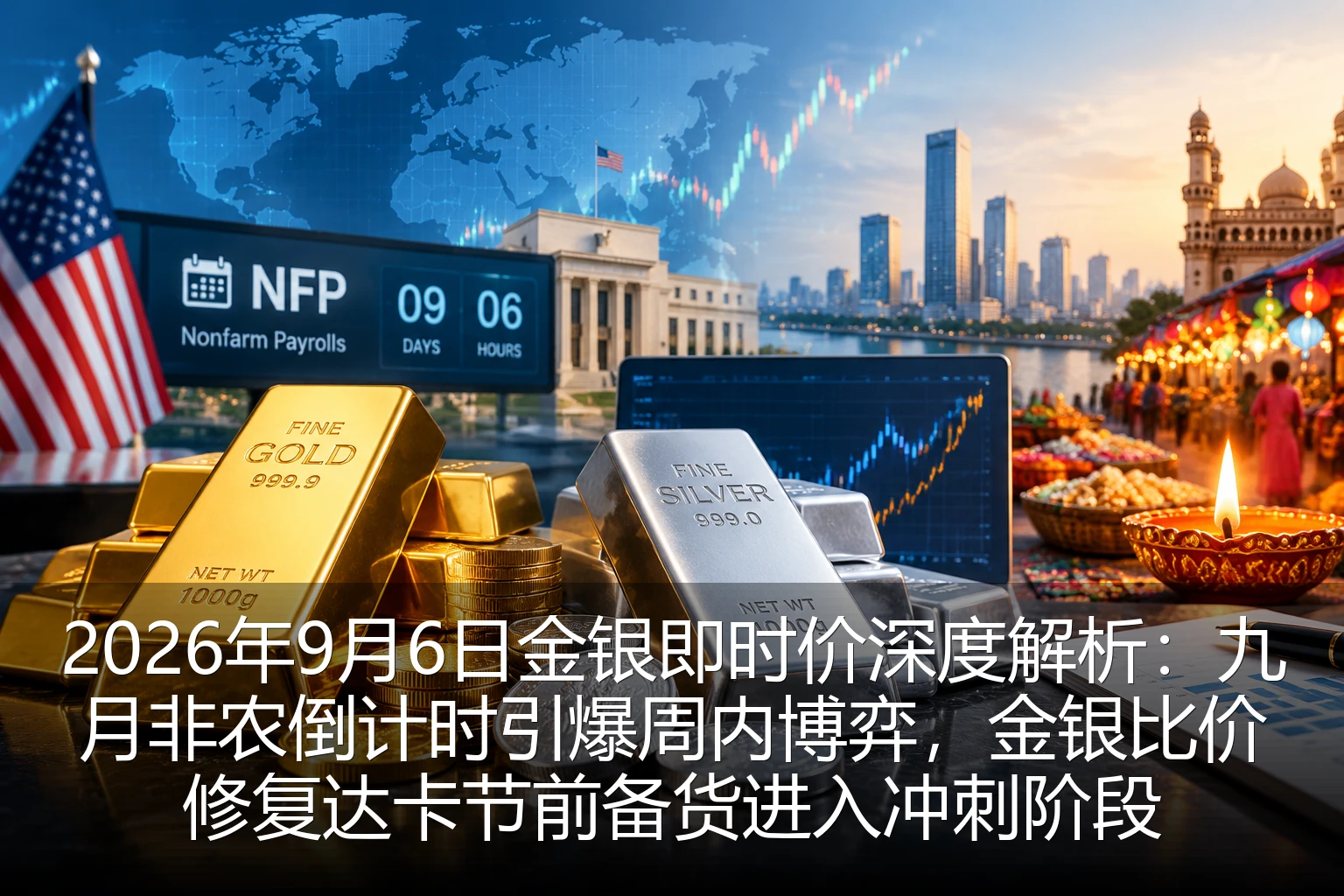 2026年9月6日金银即时价深度解析：九月非农倒计时引爆周内博弈，金银比价修复达卡节前备货进入冲刺阶段
